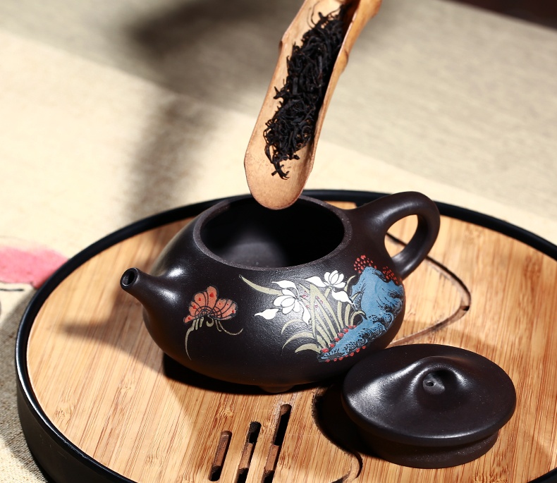 石瓢手工紫砂壺，精致典雅紫砂壺