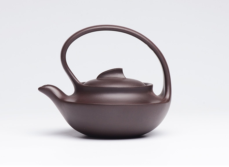 提梁精美紫砂壺，創(chuàng)意手工紫砂壺
